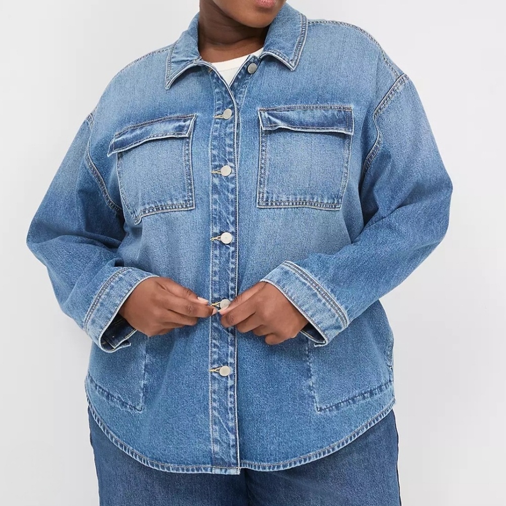 Lane Bryant Denim Shacket – Size 18 (NWT)